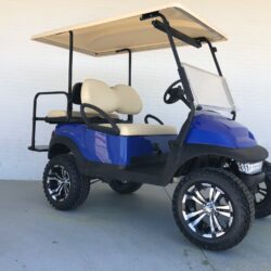 Blue Lifted Car Precedent Golf Cart Extended Top 01