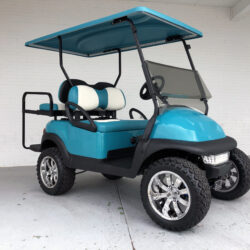 Double Take Teal Lifted Club Car Golf Cart Tidewater Carts Superstore 01