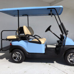 Sky Blue Club Car Precedent Golf Cart Low Profile 01